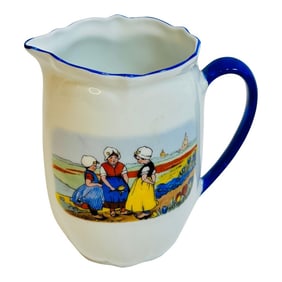 Antique Porcelain Pitcher Victoria China From Czechoslovakia