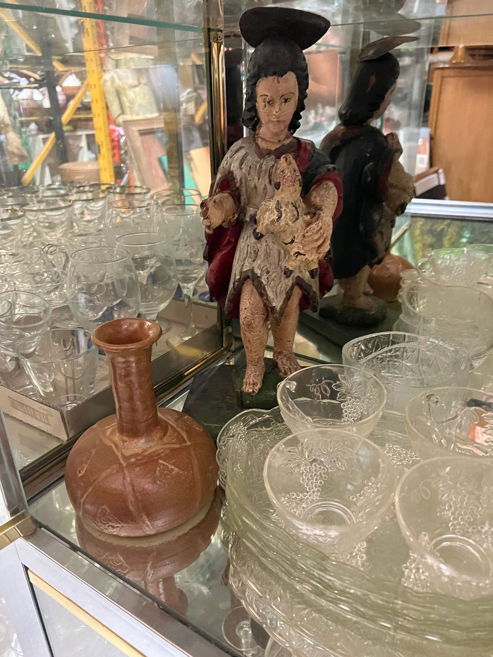 Small 1990s Brown Ceramic Boho Chic Vase, Signed by the Artist - 10