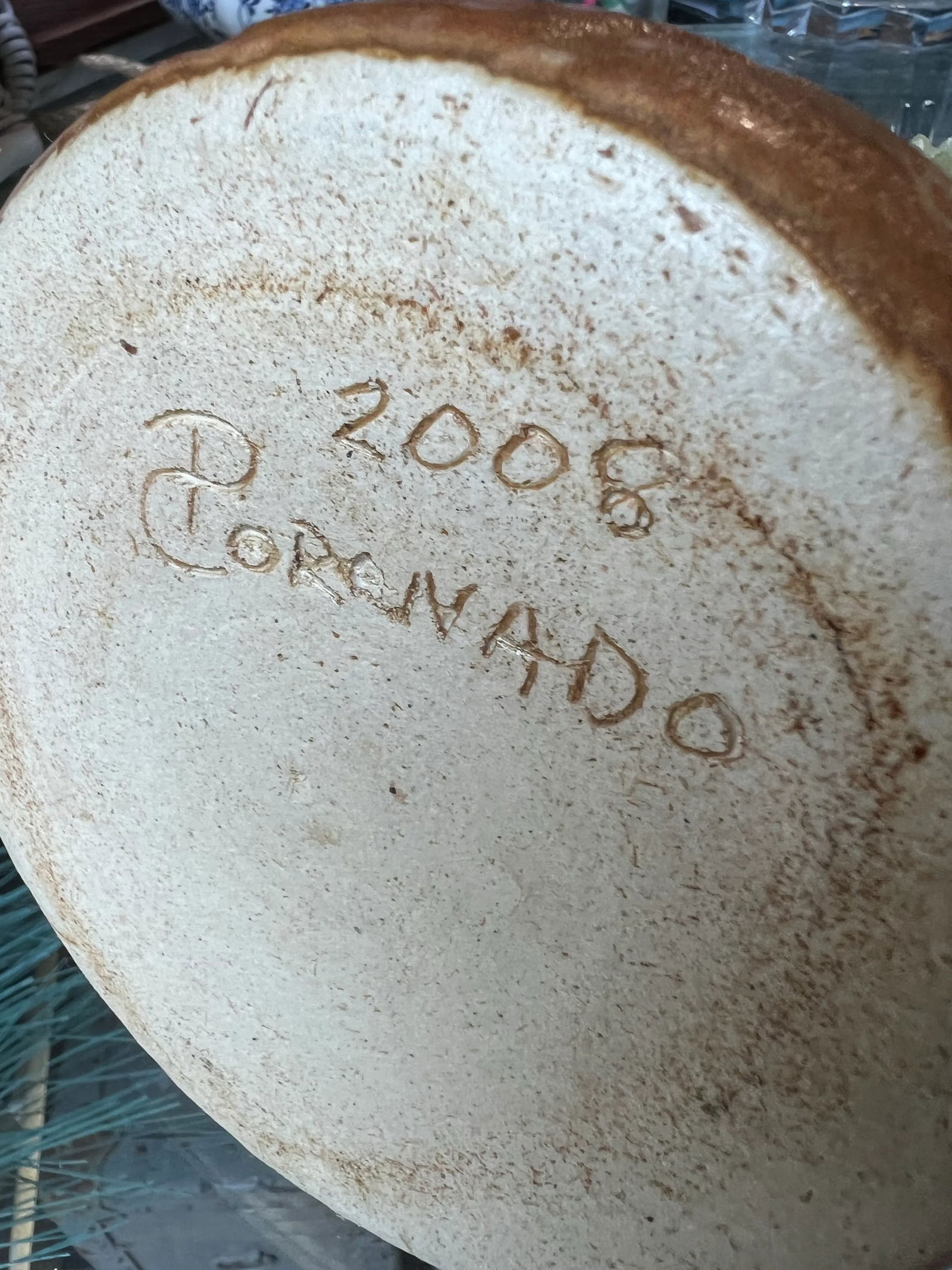 Small 1990s Brown Ceramic Boho Chic Vase, Signed by the Artist - 9