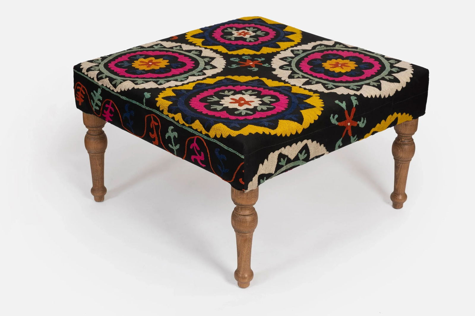 Square Suzani Ottoman - Coffee Table - 2