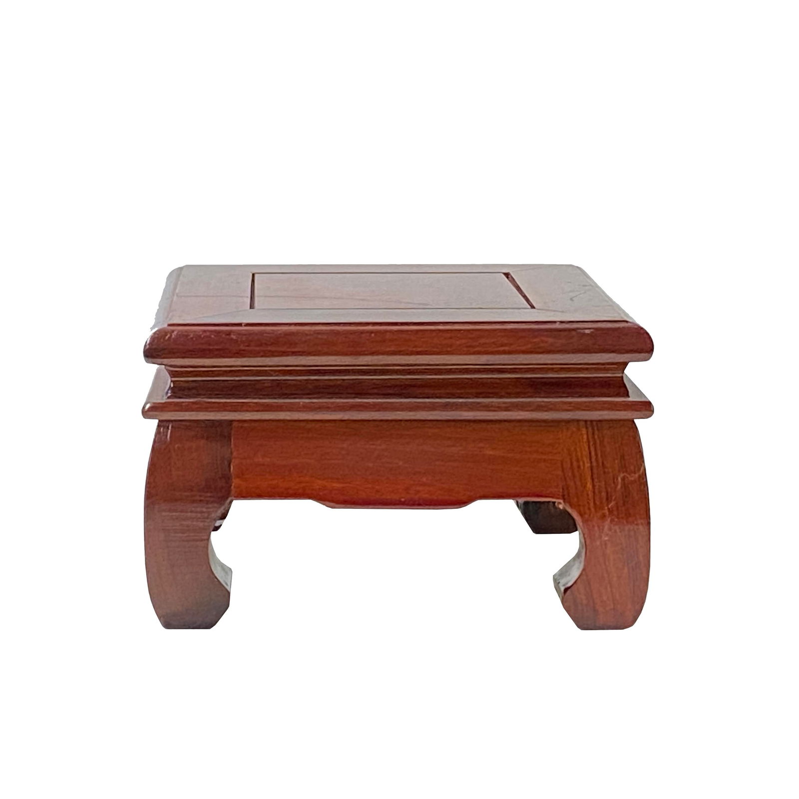 5" Light Brown Curve Legs Square Wood Display Stand Riser - 3