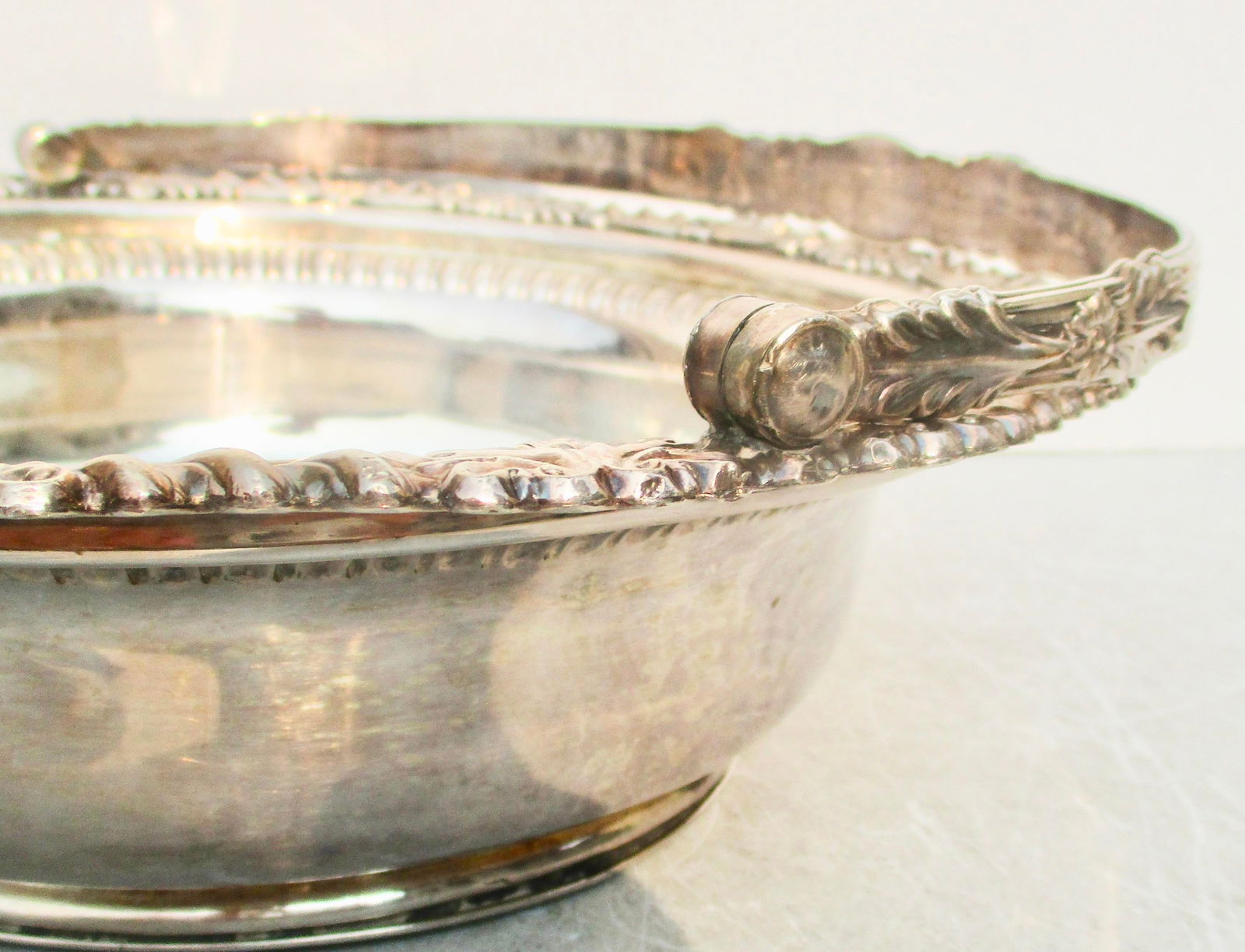 Antique Shefflield Plate Swing Handle Basket - 6