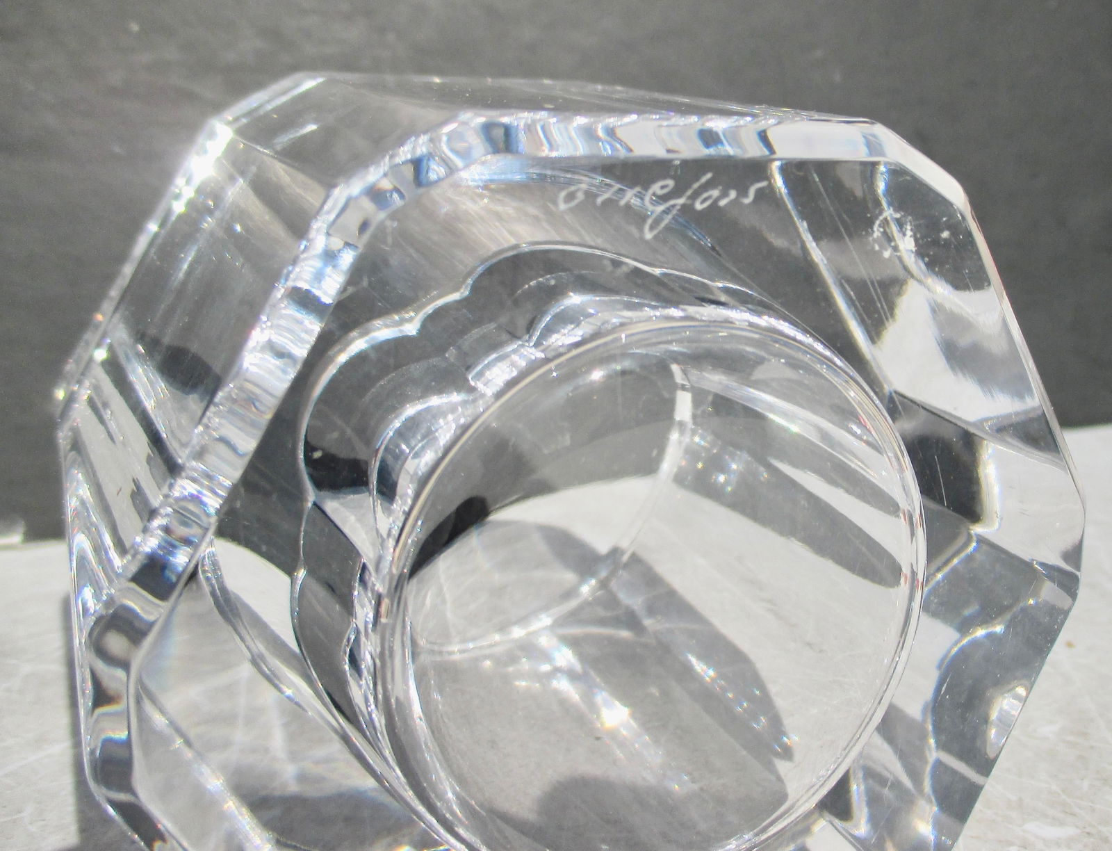 Orrefors Crystal Sugar Jar - 4