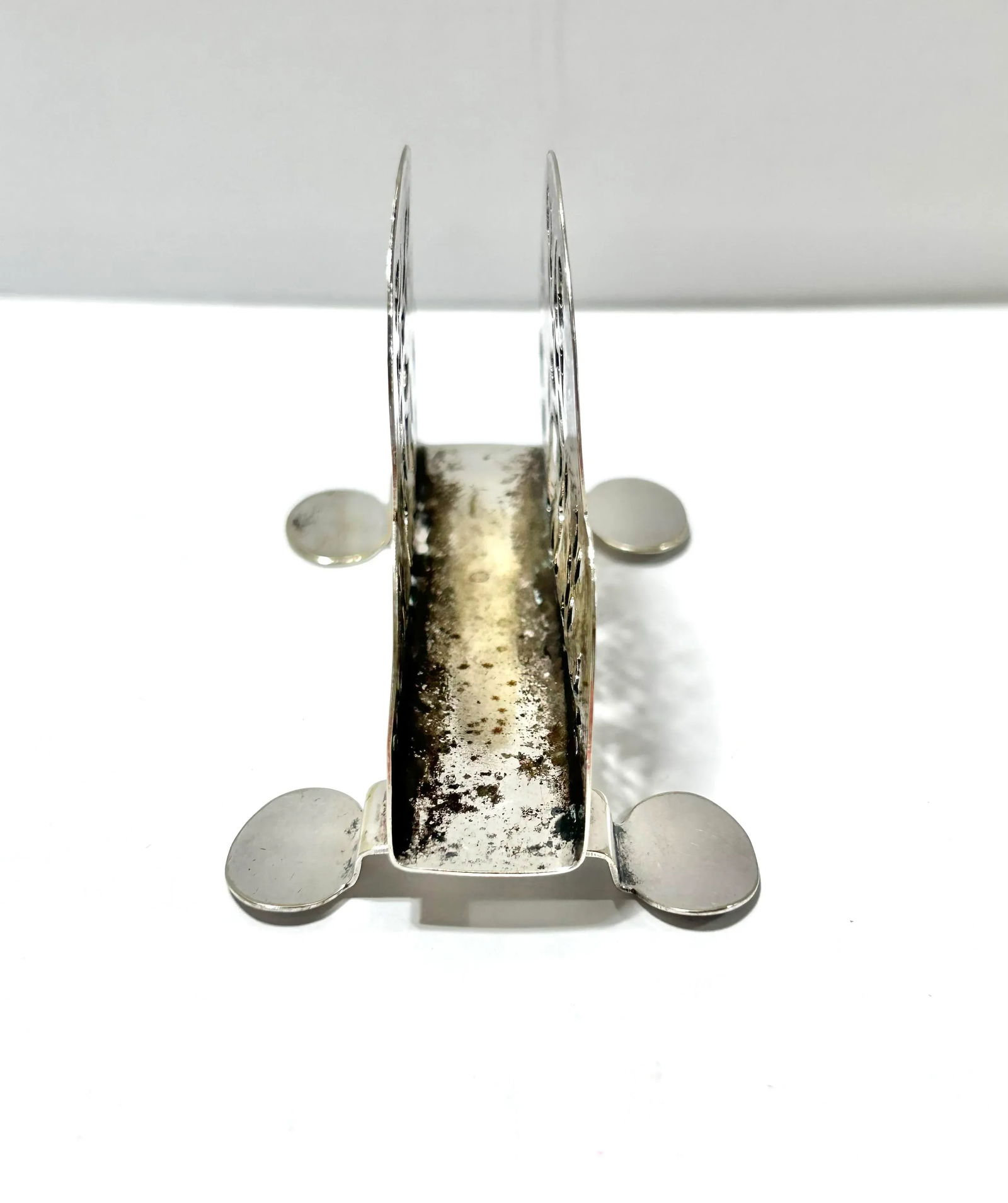 Antique English Victorian l.F.S LTD Silver Napkin Holder - 3