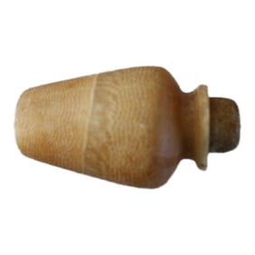 19th C Egyptian Revival Marble Flask in Beige Stone