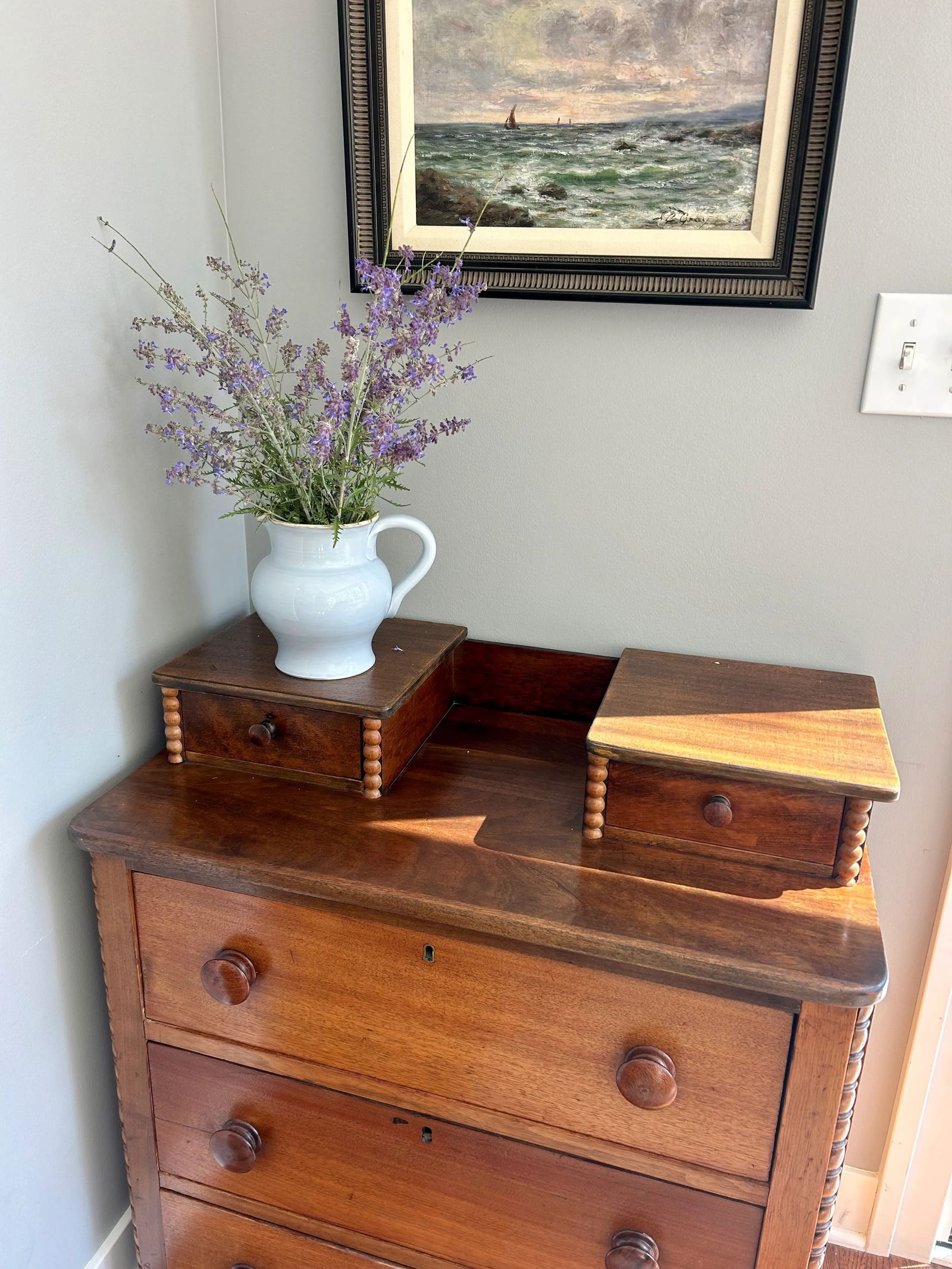 Antique 19th Century Pine Chest of Drawers - 16