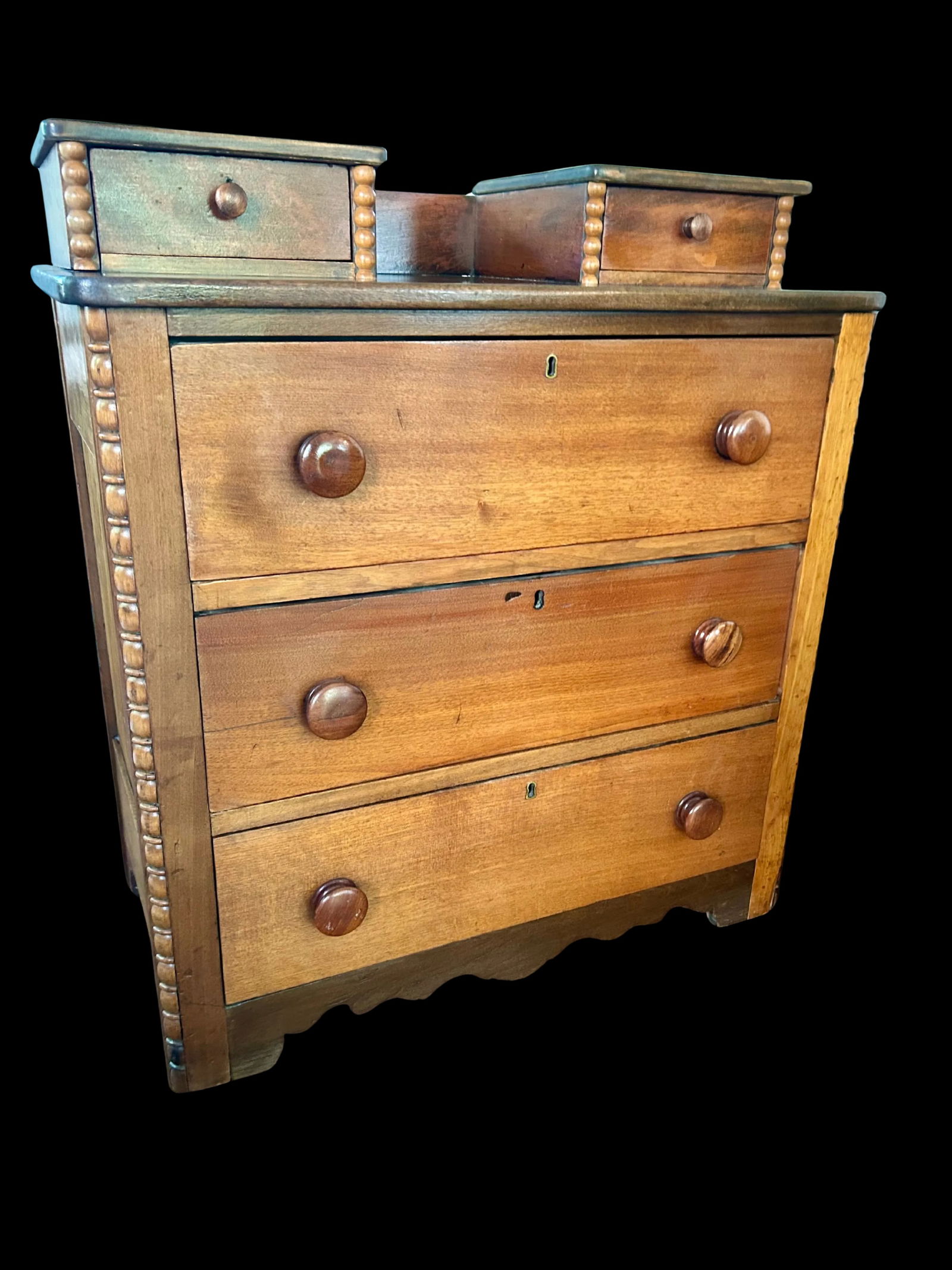 Antique 19th Century Pine Chest of Drawers - 7