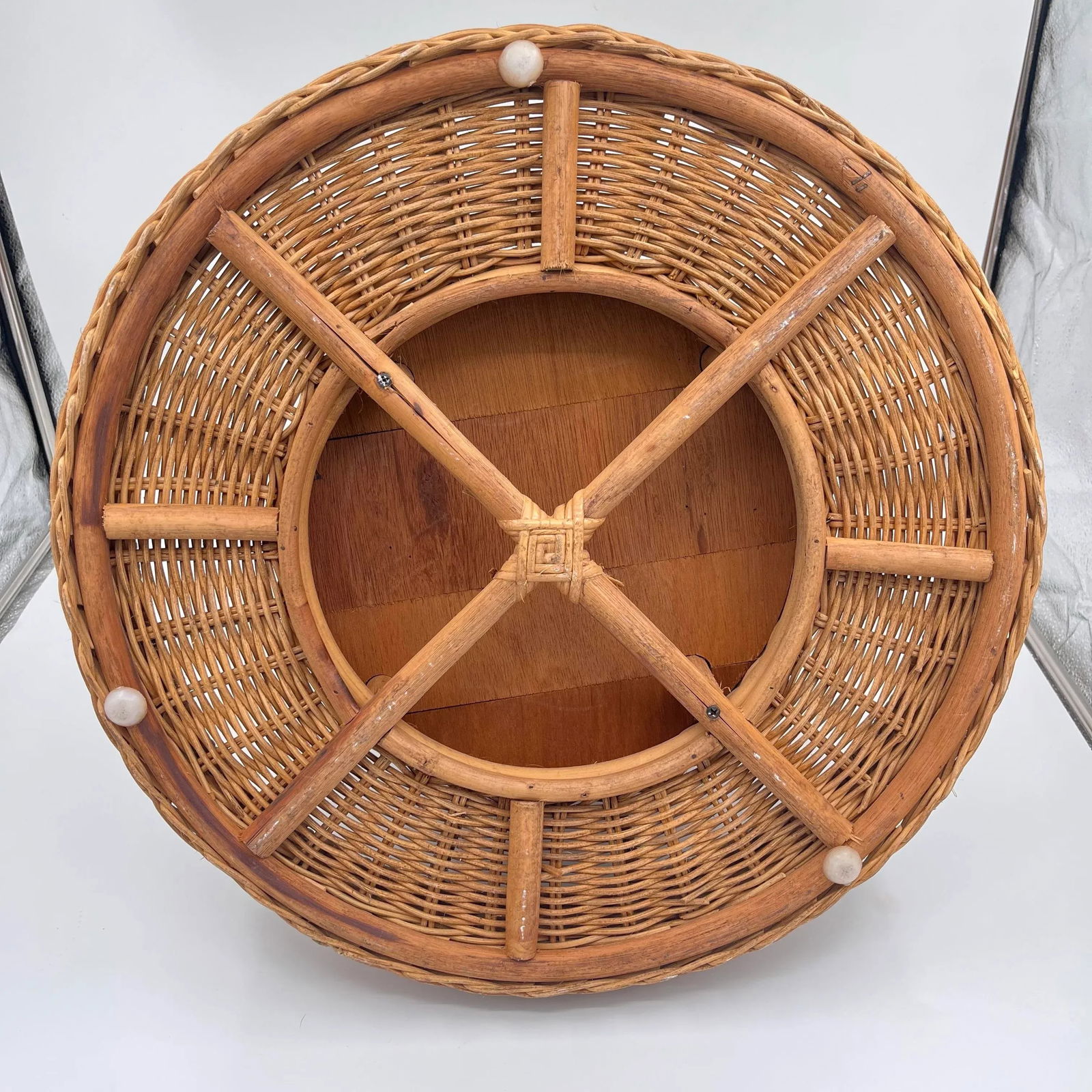 Vintage Wicker Drinks Basket, Picnic Basket, Tailgate Basket, Drinks Server, Wine Rack, Light Blue a - 11