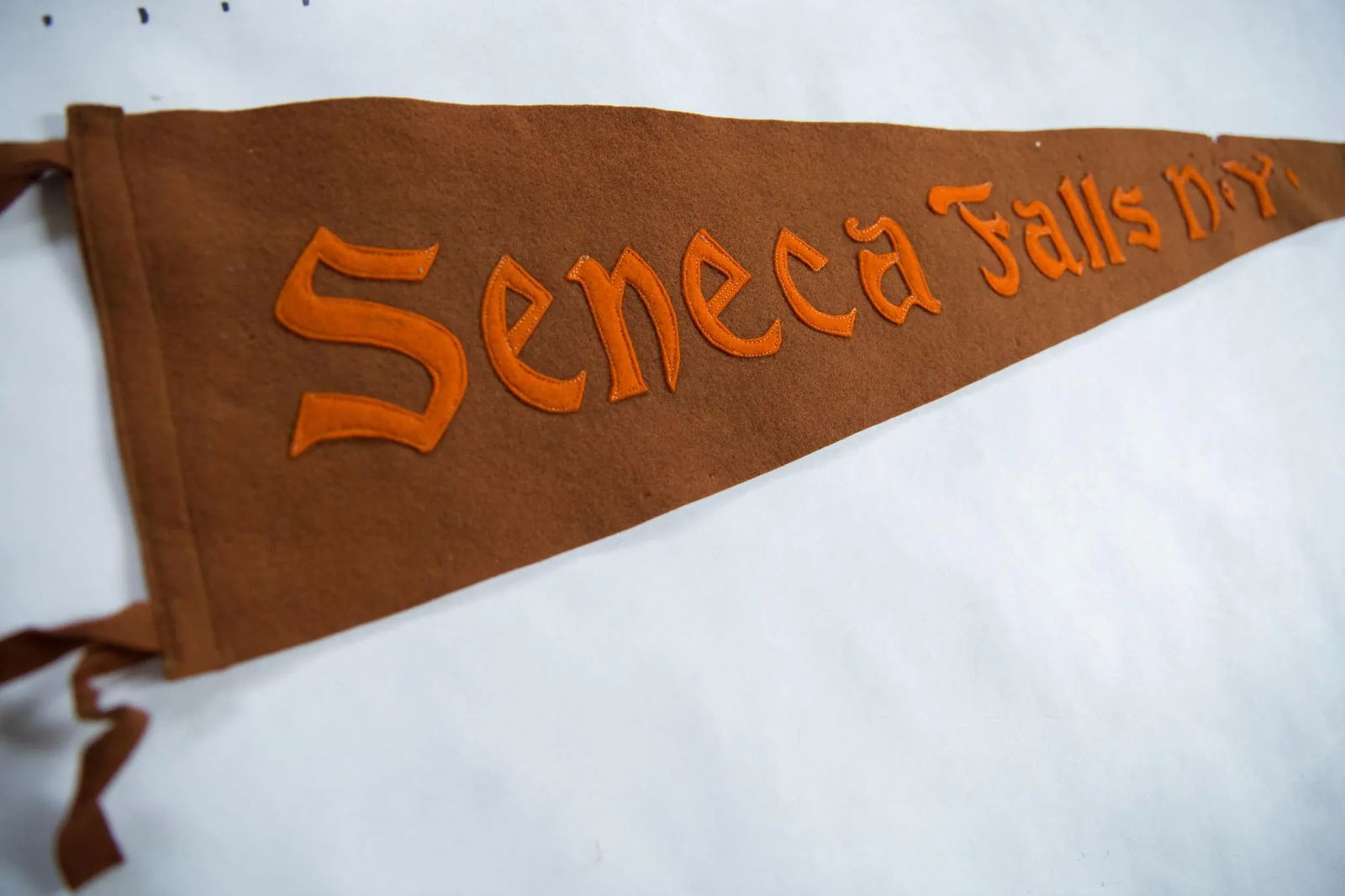 Antique Seneca Falls Felt Flag - 2