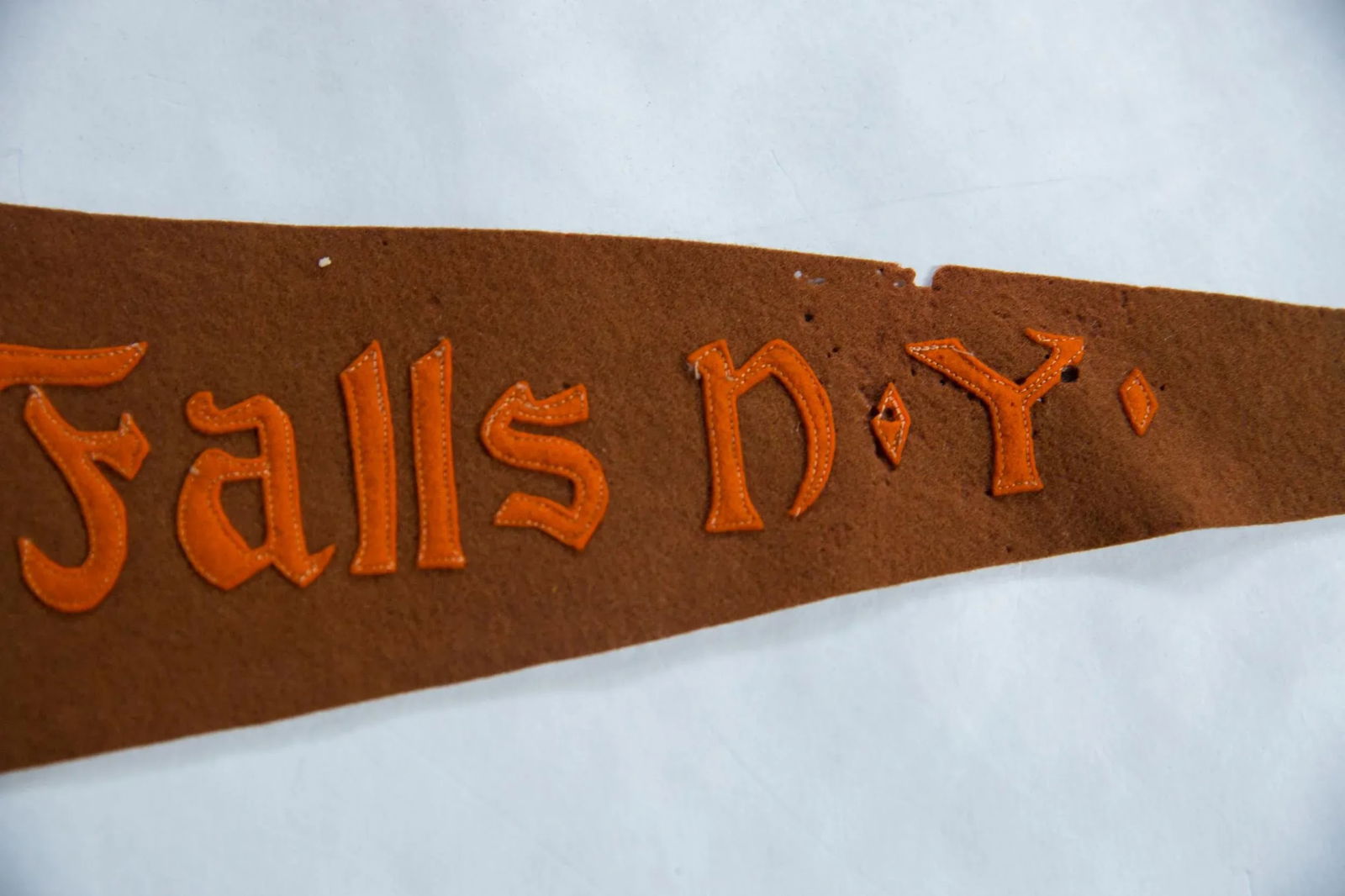 Antique Seneca Falls Felt Flag - 4