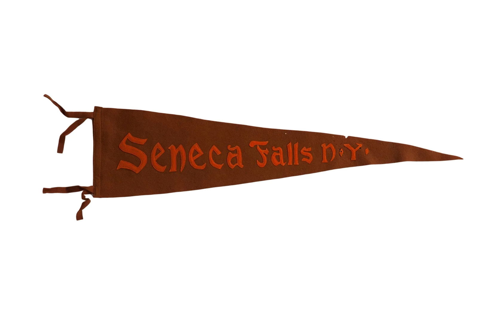 Antique Seneca Falls Felt Flag - 7