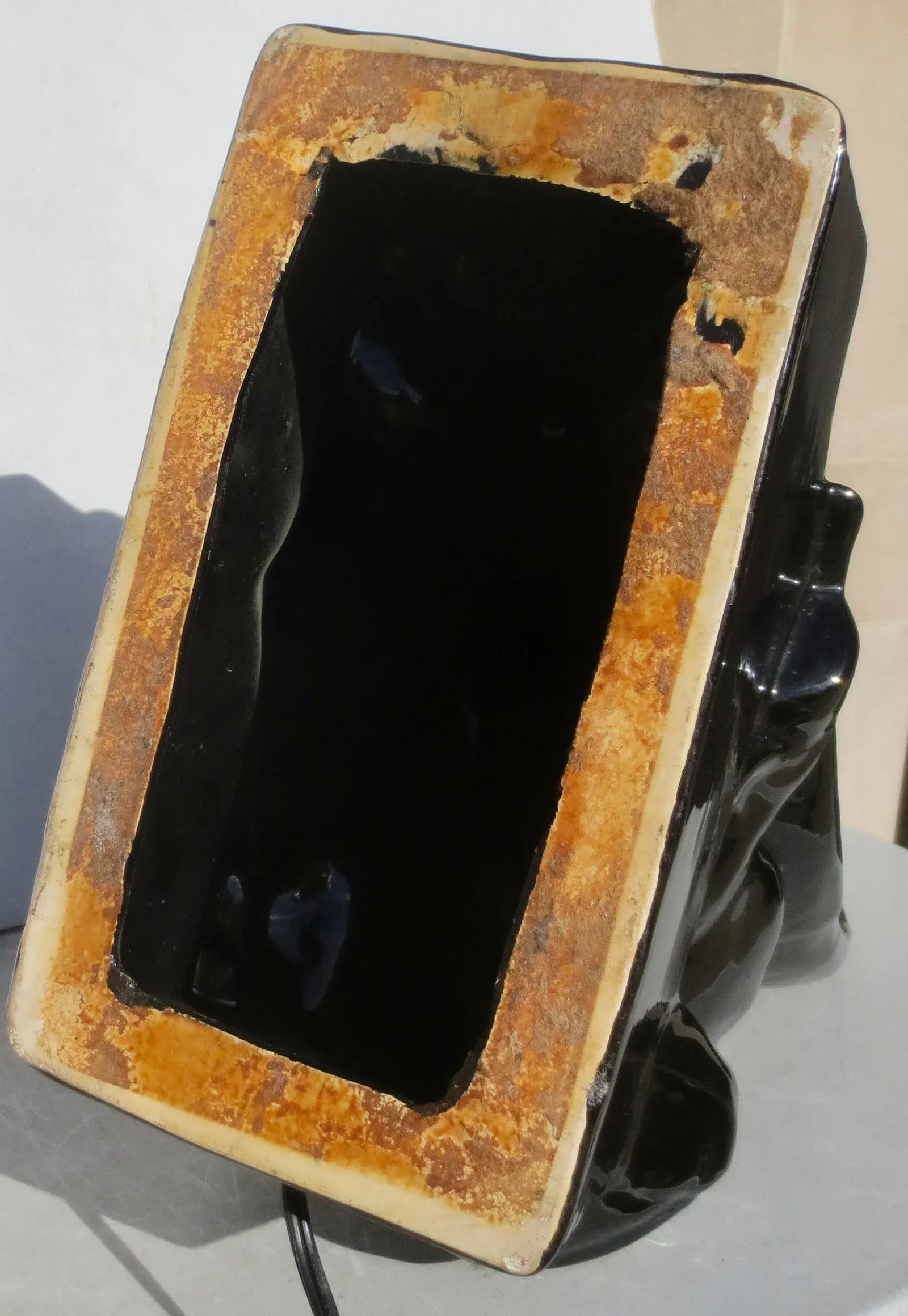 Vintage 70s Black Pegasus T v Lamp - 8