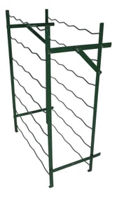 Late 20th Century Freestanding Wire Work 35 Bottle Wine Rack