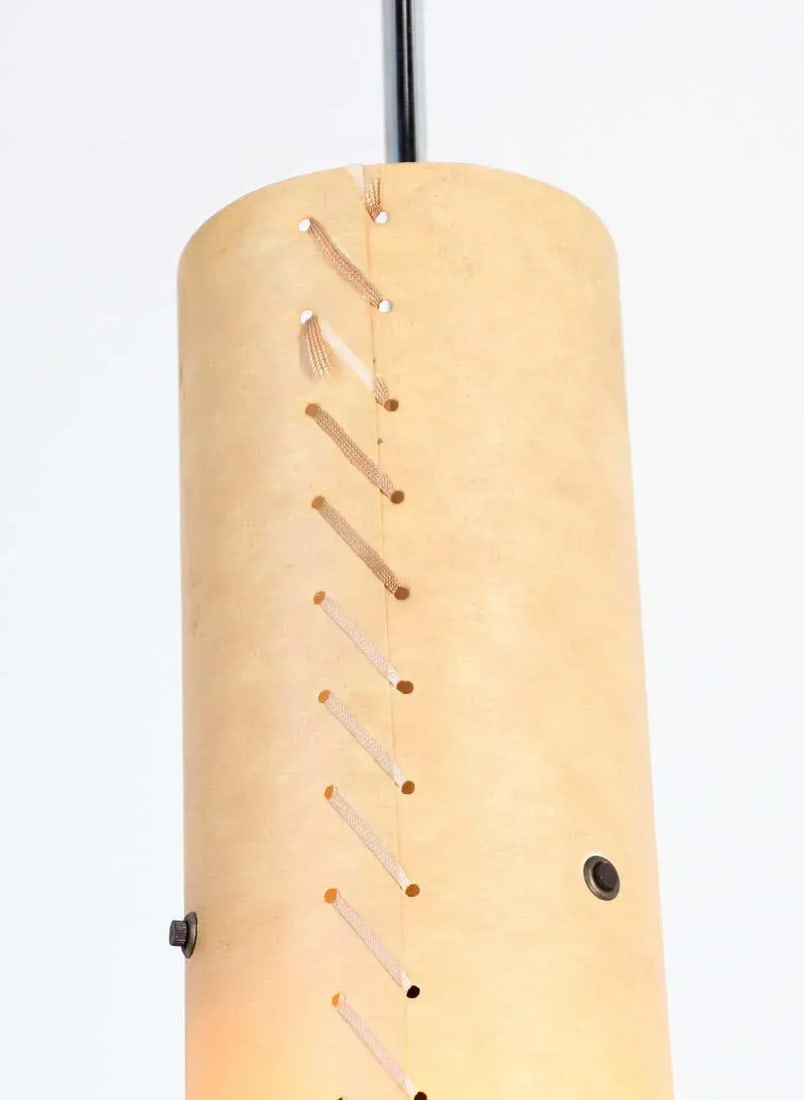 Pendant Light with Stitched Beige Parchment, Santa & Cole - 10