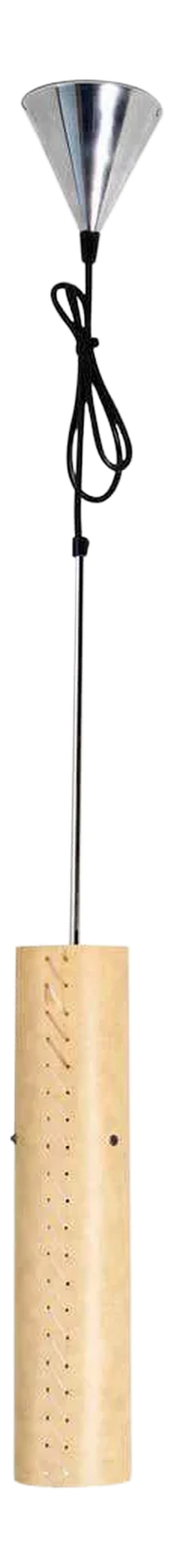 Pendant Light with Stitched Beige Parchment, Santa & Cole: Pendant lamp in the style of Gabriel Ordeig Cole for Santa and Cole The Lampshade is made of stitched beige parchment with visible seams. Originally designed for a famous haunt of Barcelona