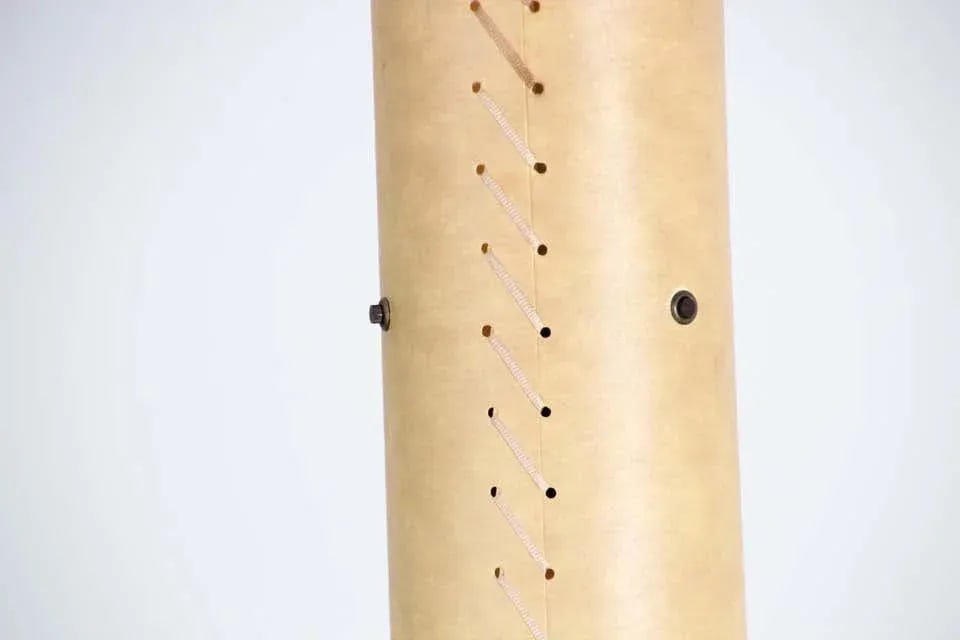 Pendant Light with Stitched Beige Parchment, Santa & Cole - 2