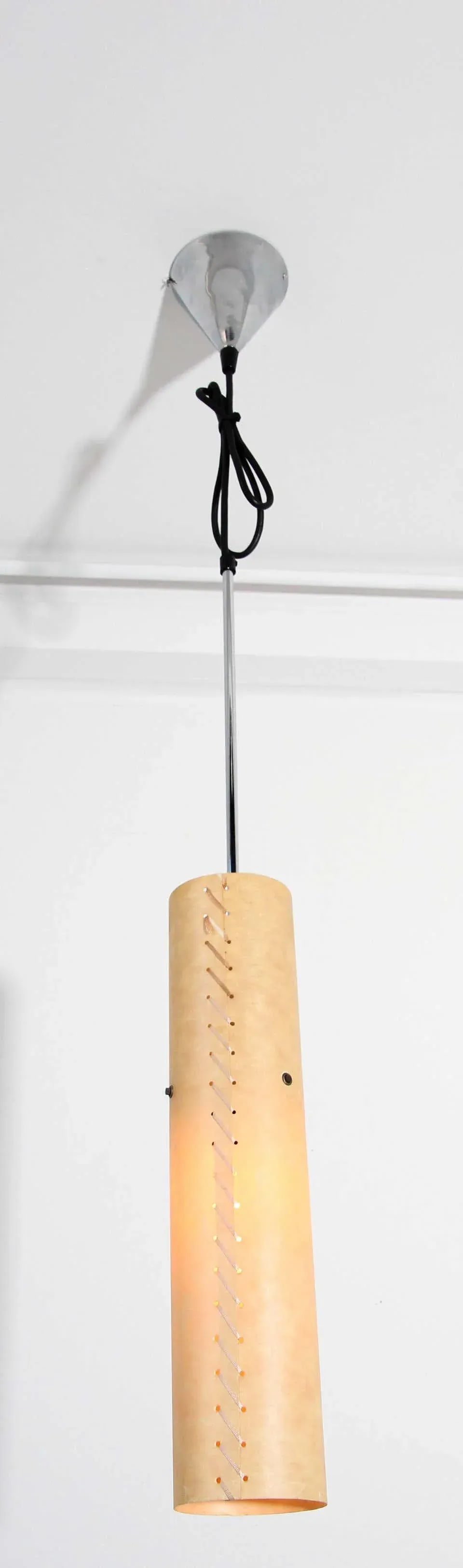 Pendant Light with Stitched Beige Parchment, Santa & Cole - 6