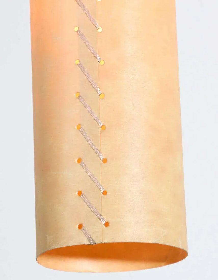 Pendant Light with Stitched Beige Parchment, Santa & Cole - 9