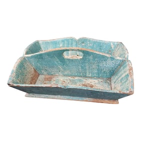 Antique Blue Painted Cutlery Caddy