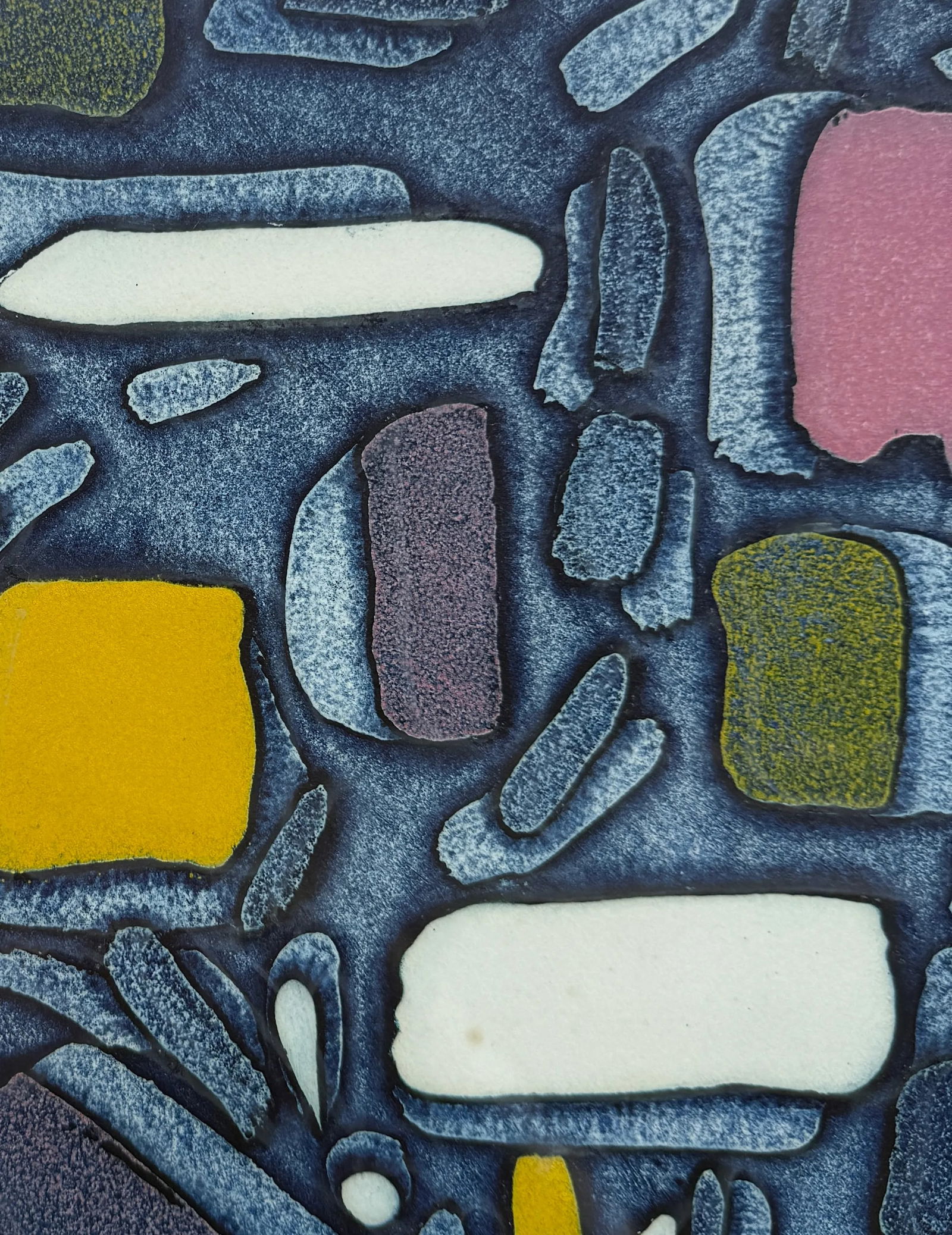Color Intaglio Print "Stone Scape" by Robert Broner 1963-69 - 5