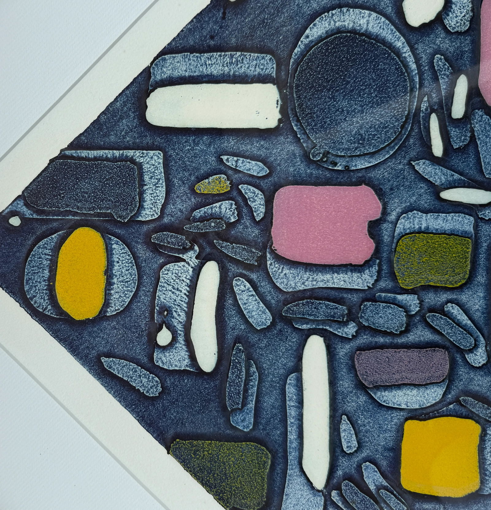 Color Intaglio Print "Stone Scape" by Robert Broner 1963-69 - 6