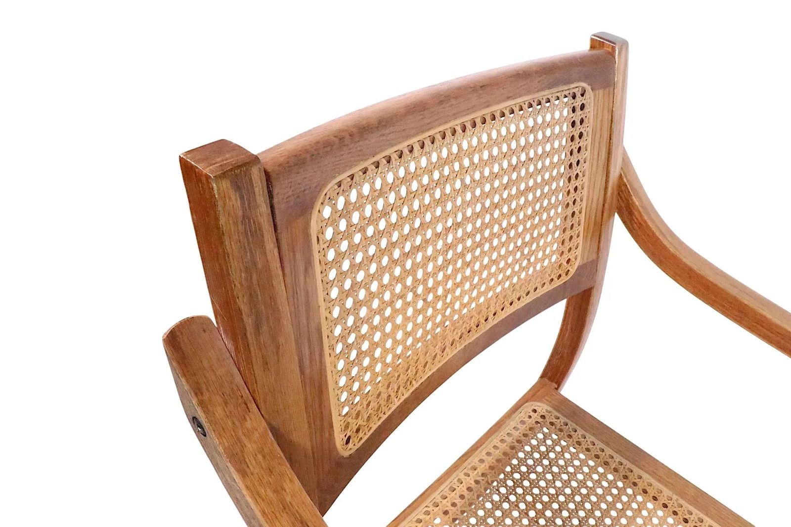 Bent Plywood and Cane Arm Chair Circa 1970's After Thonet - 6