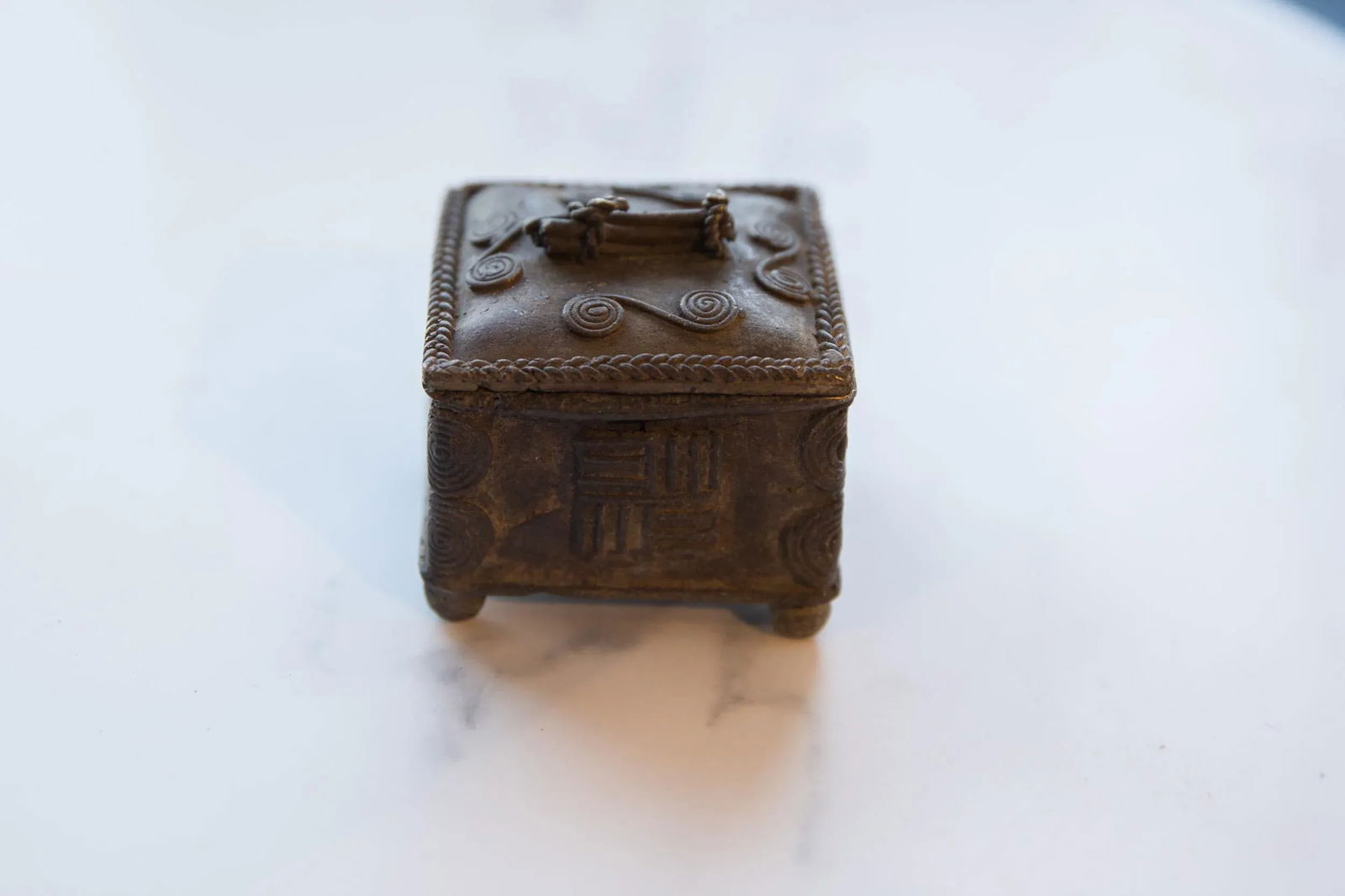 Vintage African Bronze Stick Bundle Box - 3