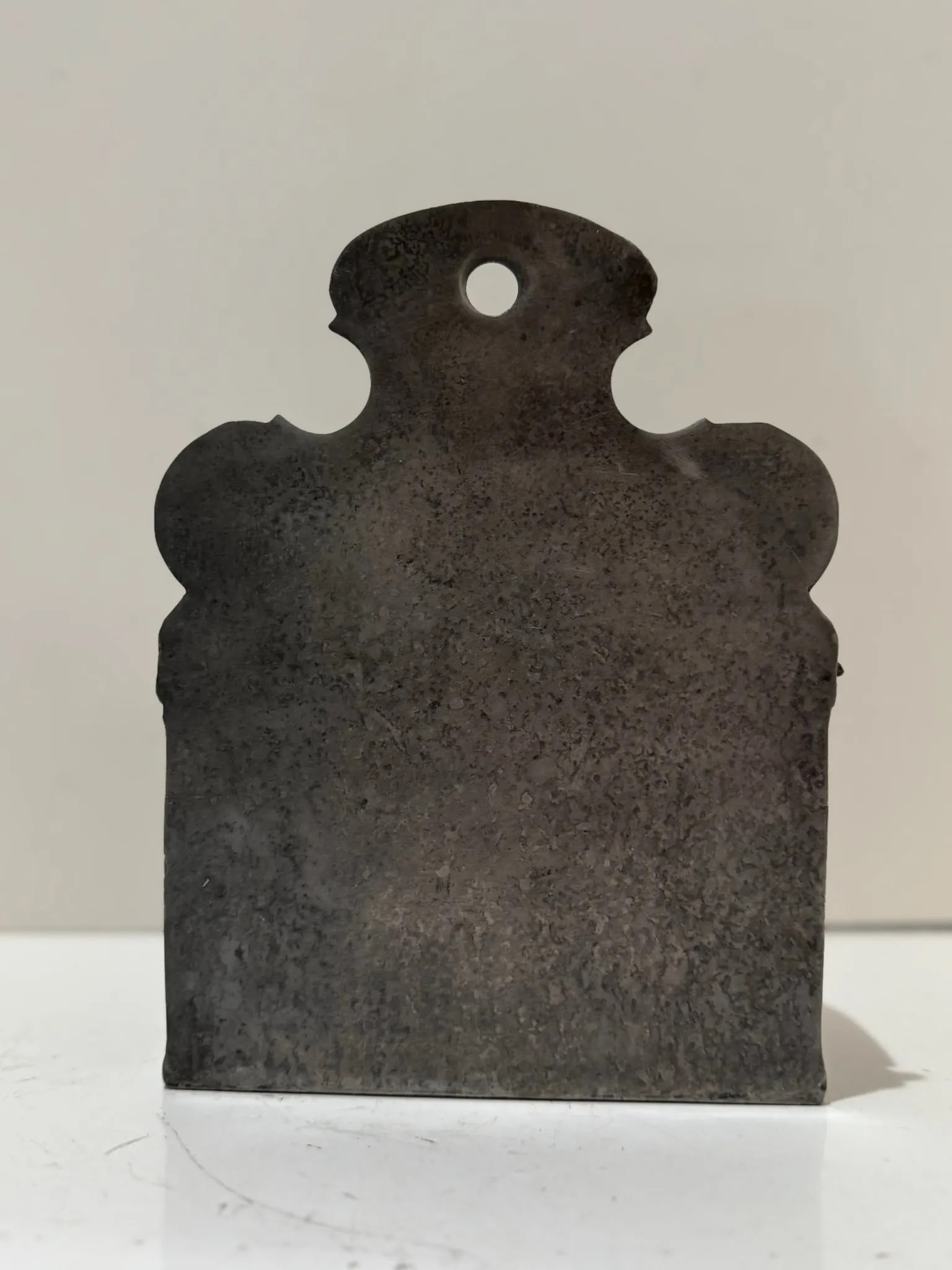 Antique 19th Century Pewter Wall-Mounted Salt Box – Early Kitchen Storage (1 of 9)