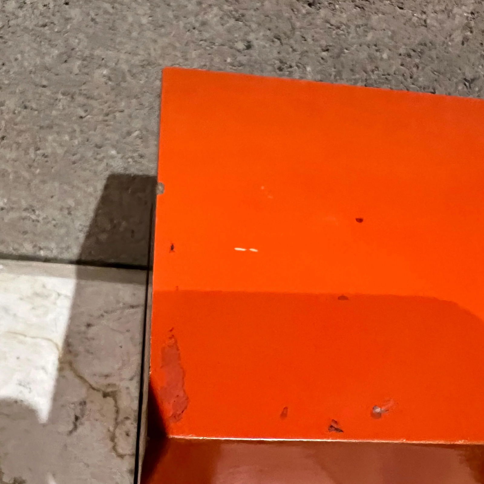 Vintage Orange Box Decorative Geometric Gold Accent - 6