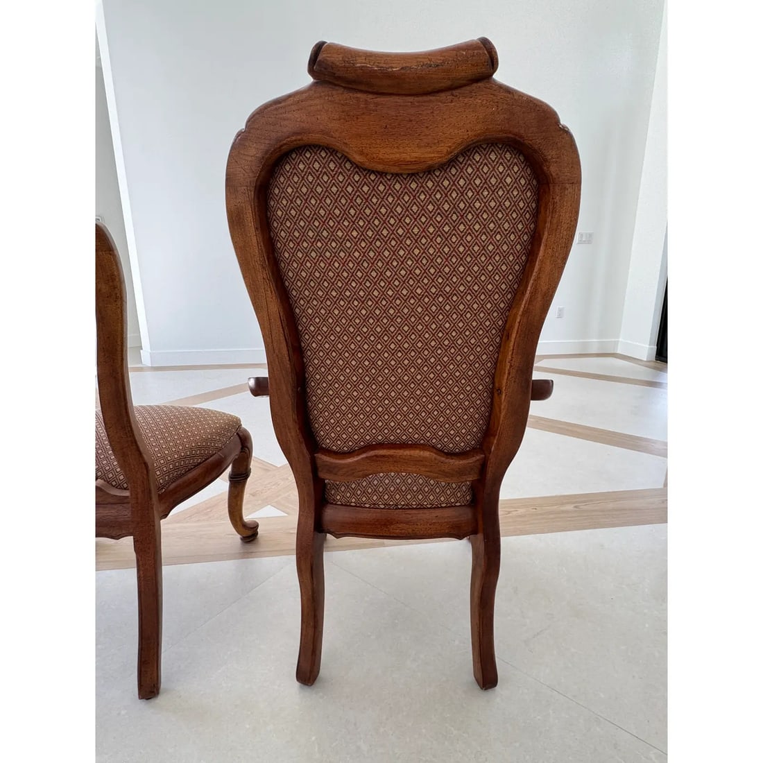 Thomasville Vintage British Gentry Burl Oak Dining Chairs - Set of 8 - 7