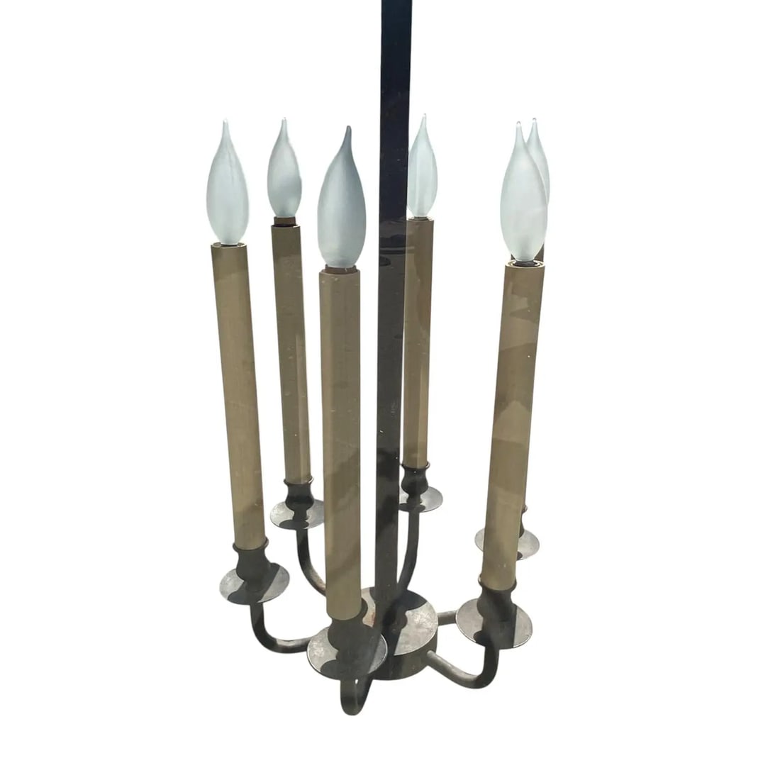 Large Paul Ferrante Iron & Glass Lantern, 43" Tall "4040 DoverII" - 15