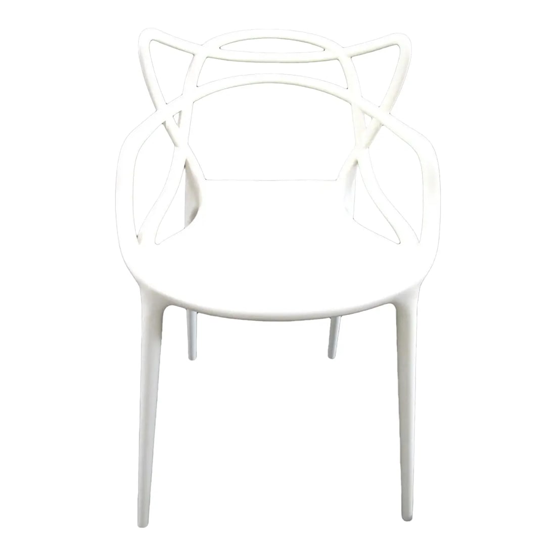 Mid-Century Modern White Technopolymer Chair Attributed to Philippe Starck for Kartell (1 of 15)