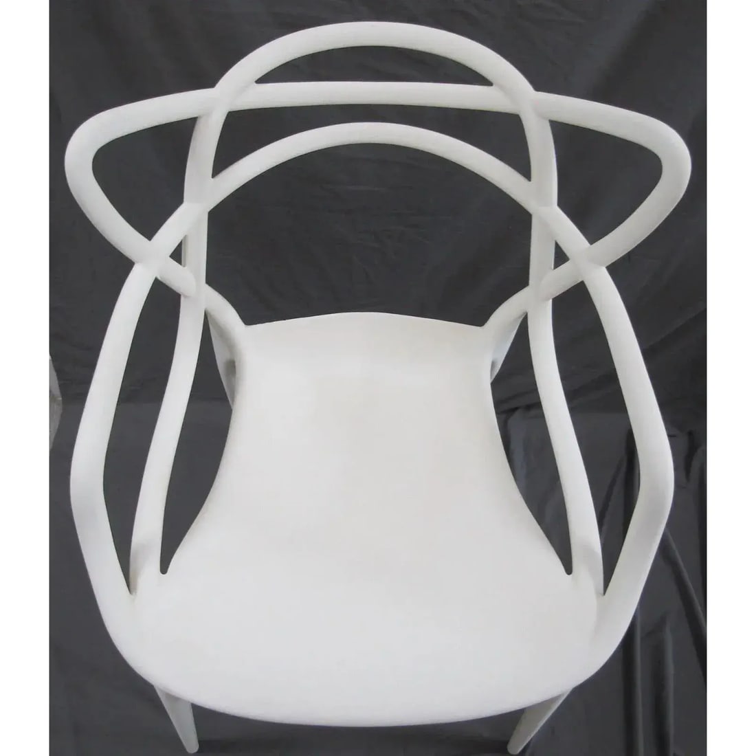 Mid-Century Modern White Technopolymer Chair Attributed to Philippe Starck for Kartell - 2