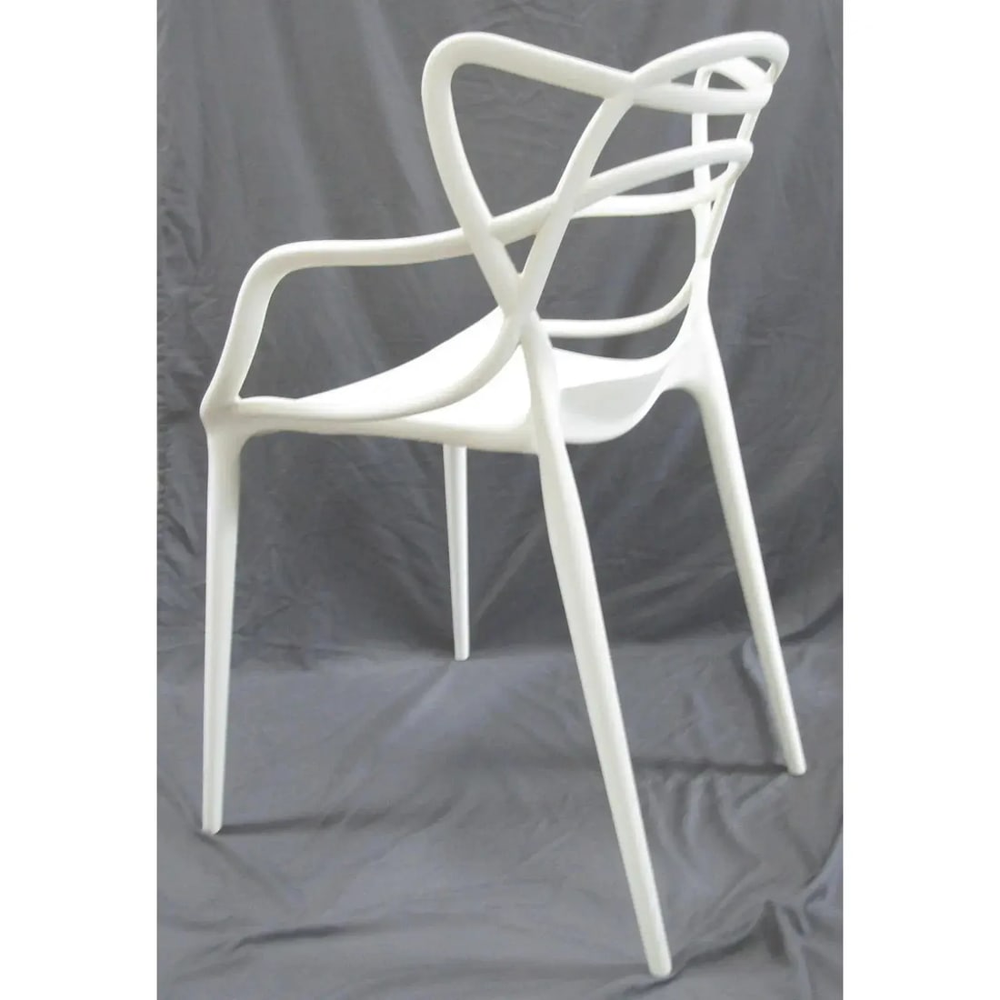 Mid-Century Modern White Technopolymer Chair Attributed to Philippe Starck for Kartell - 6