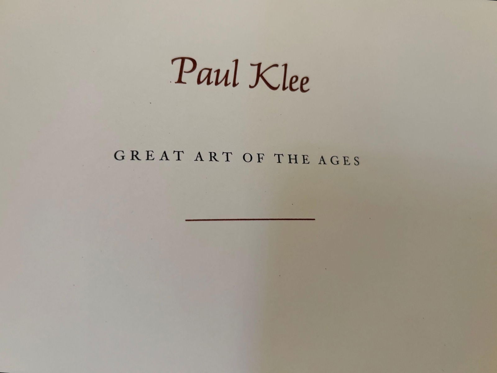 Paul Klee Great Art of the Ages by Will Grohmann, 1969 Abrams Hardcover - 4