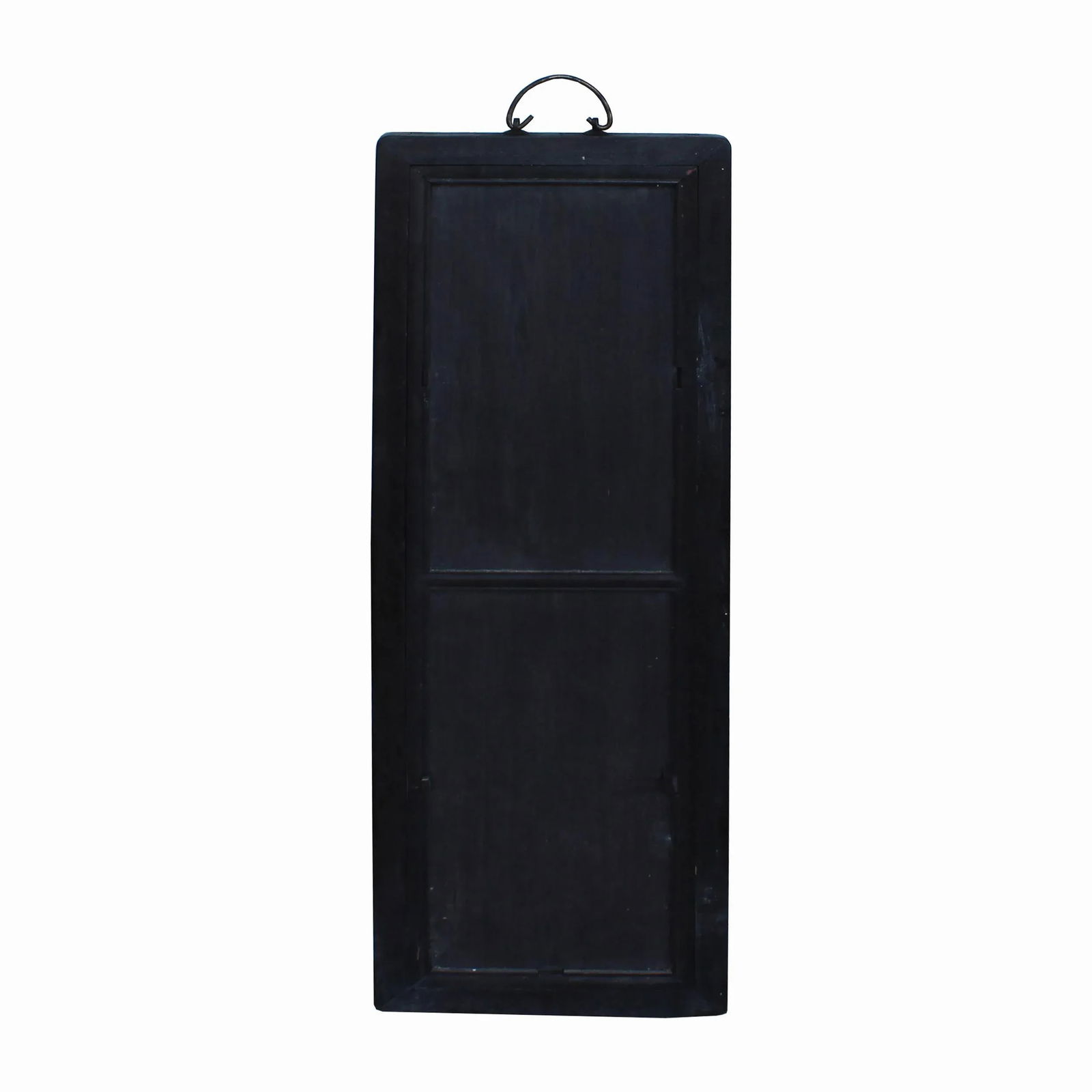 Vintage Chinese Wood Frame Porcelain Flower Birds Wall Plaque Panel - 6