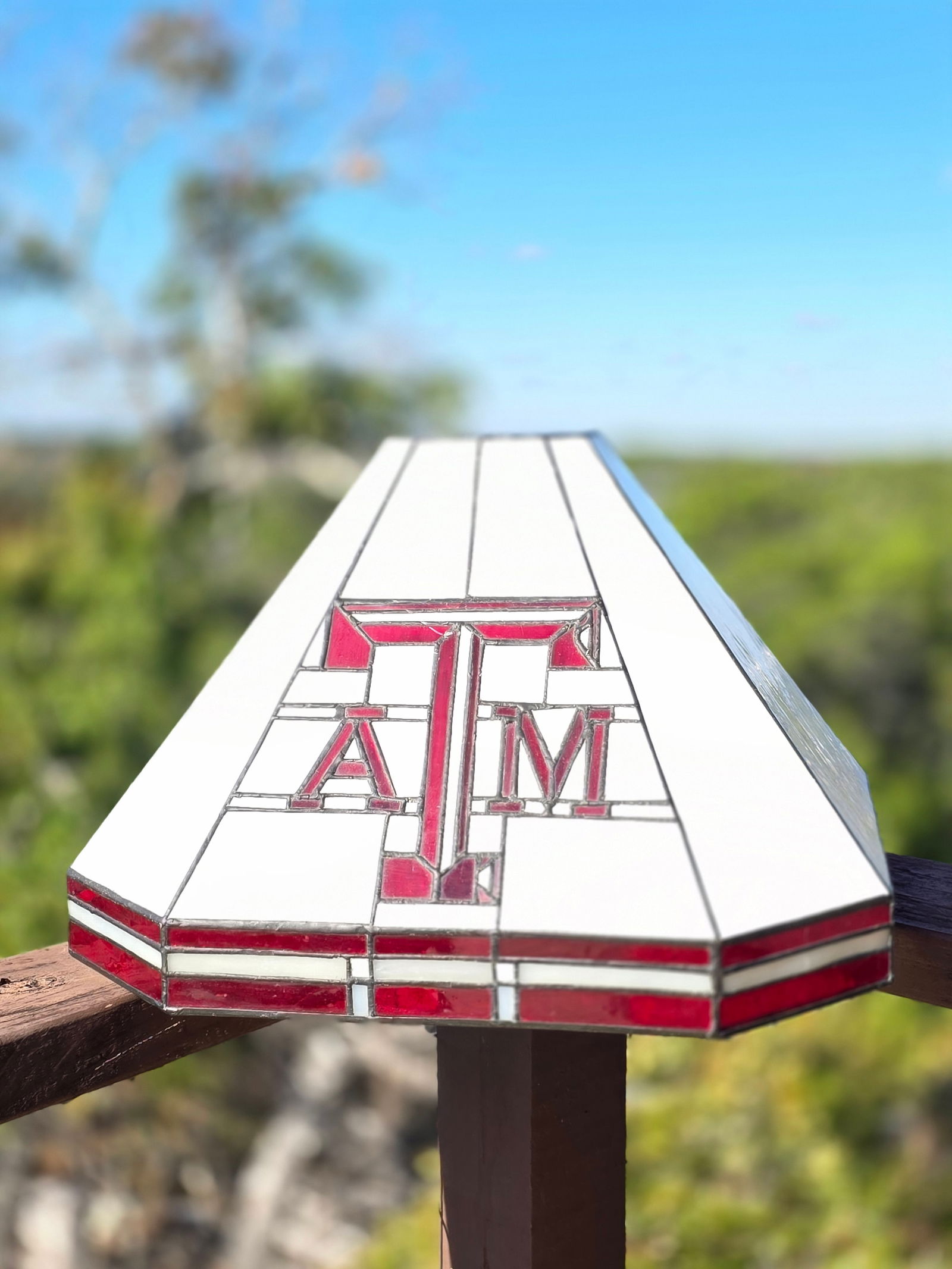 Texas "Aggies " Stained Glass Lampshade - 11