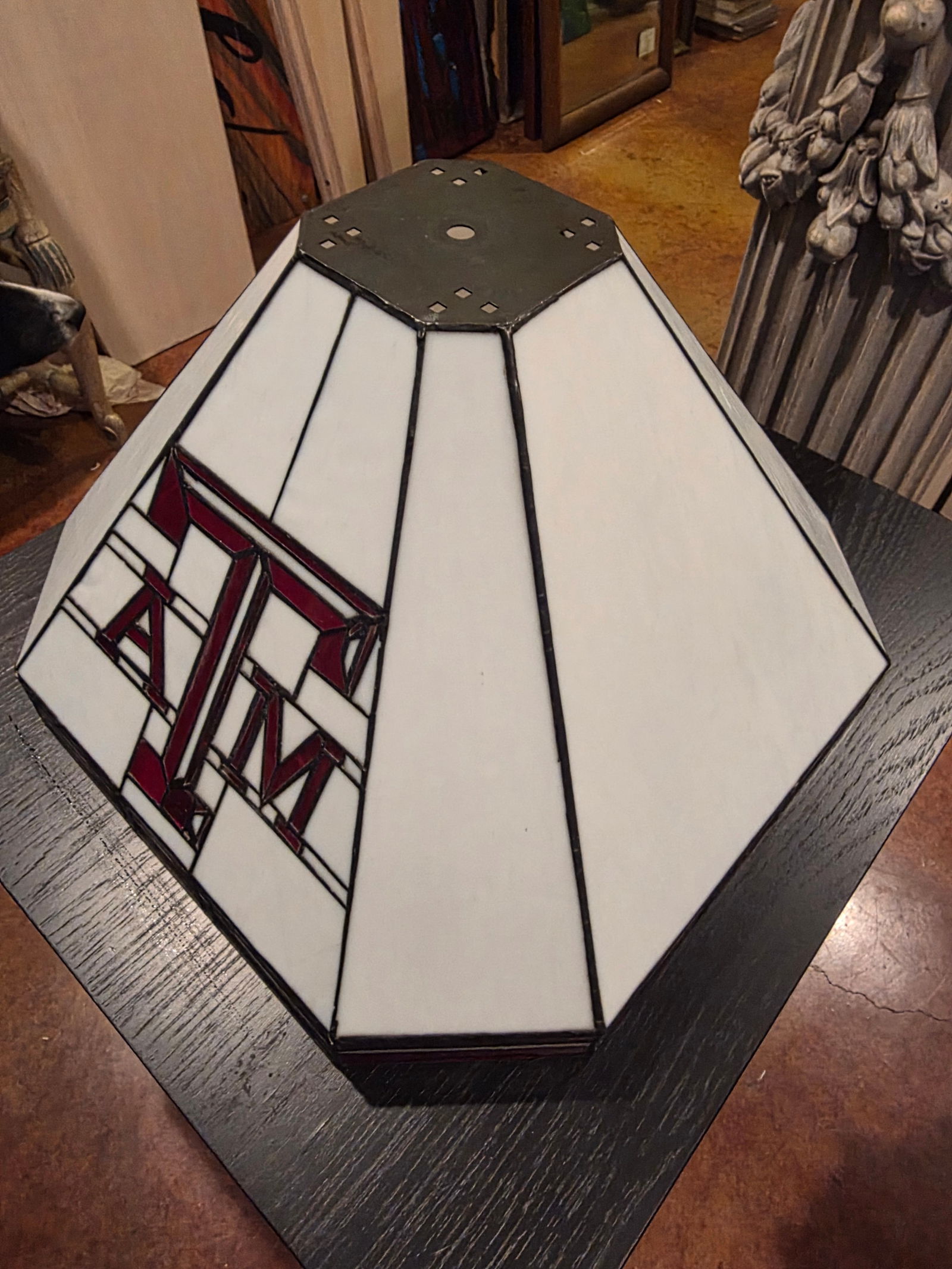 Texas "Aggies " Stained Glass Lampshade - 15