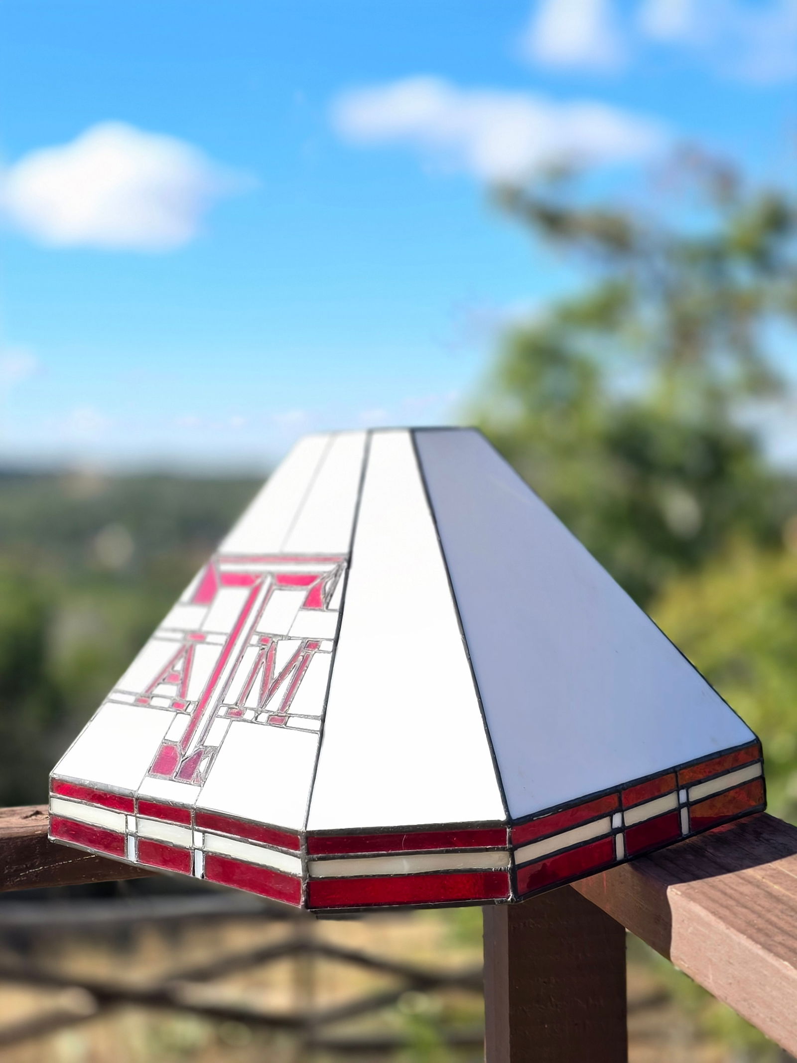 Texas "Aggies " Stained Glass Lampshade - 2