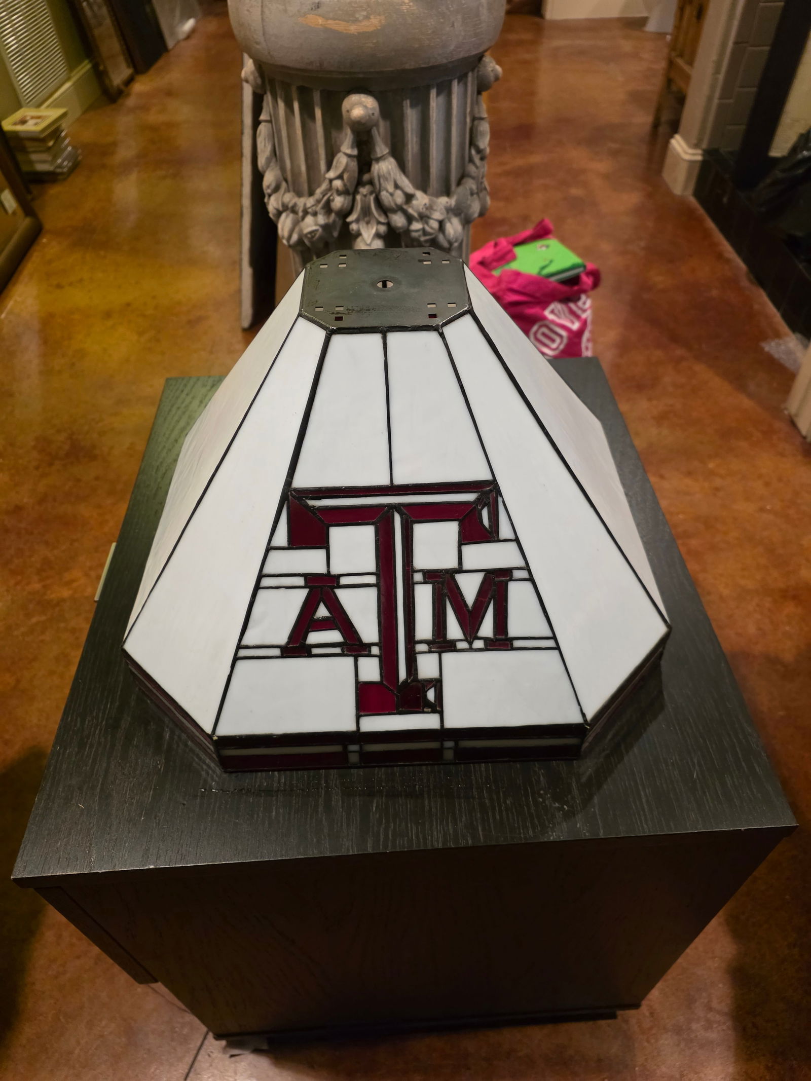 Texas "Aggies " Stained Glass Lampshade - 4
