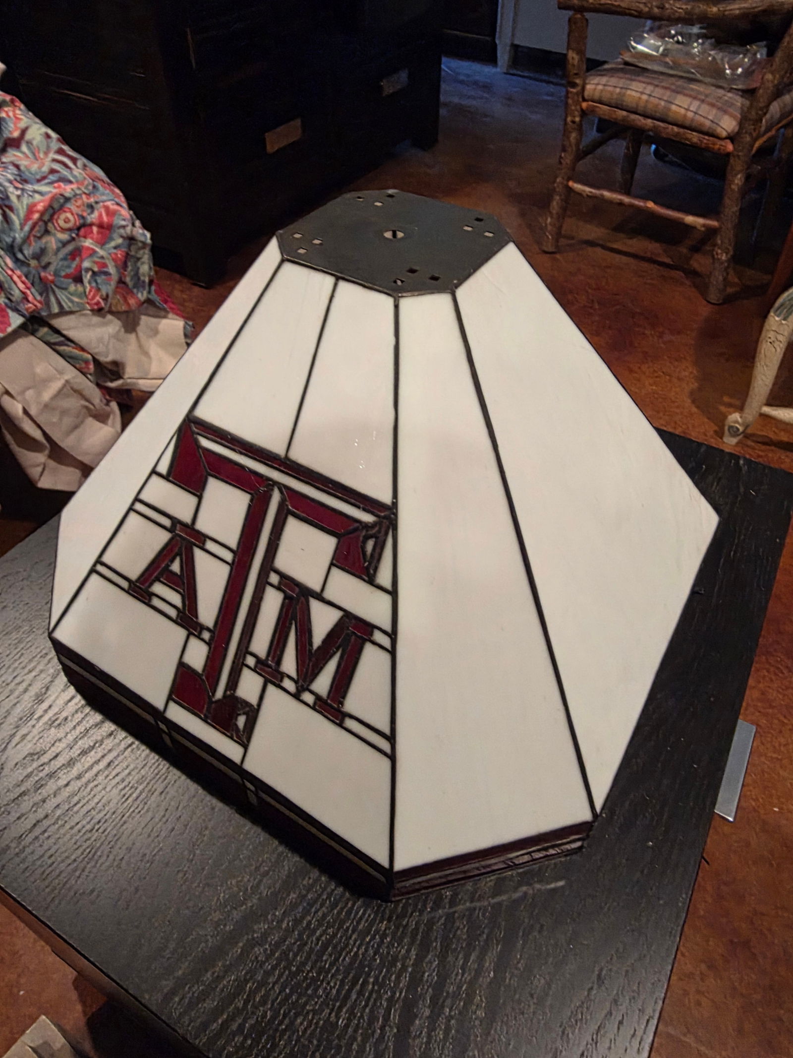 Texas "Aggies " Stained Glass Lampshade - 8