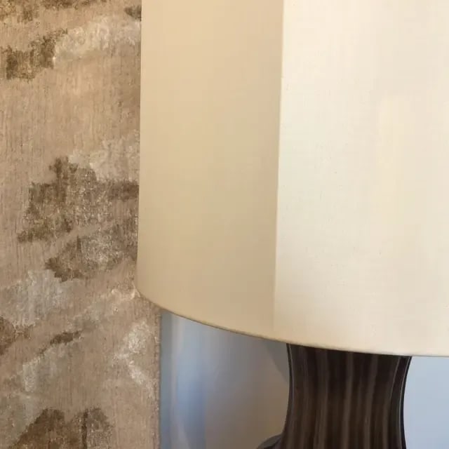 1990s Vintage Brown Ceramic Lamp - 7