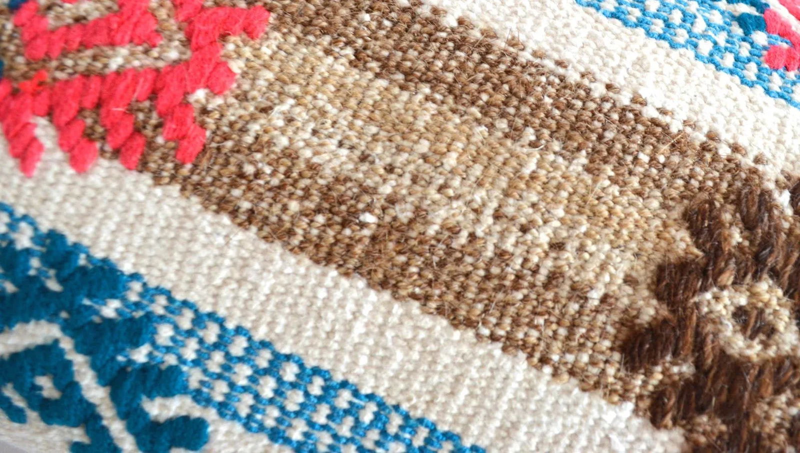 1970s Turkish Kilim Lumbar Pillow Cover Handmade Wedding Pillow 12" X 46" - 6