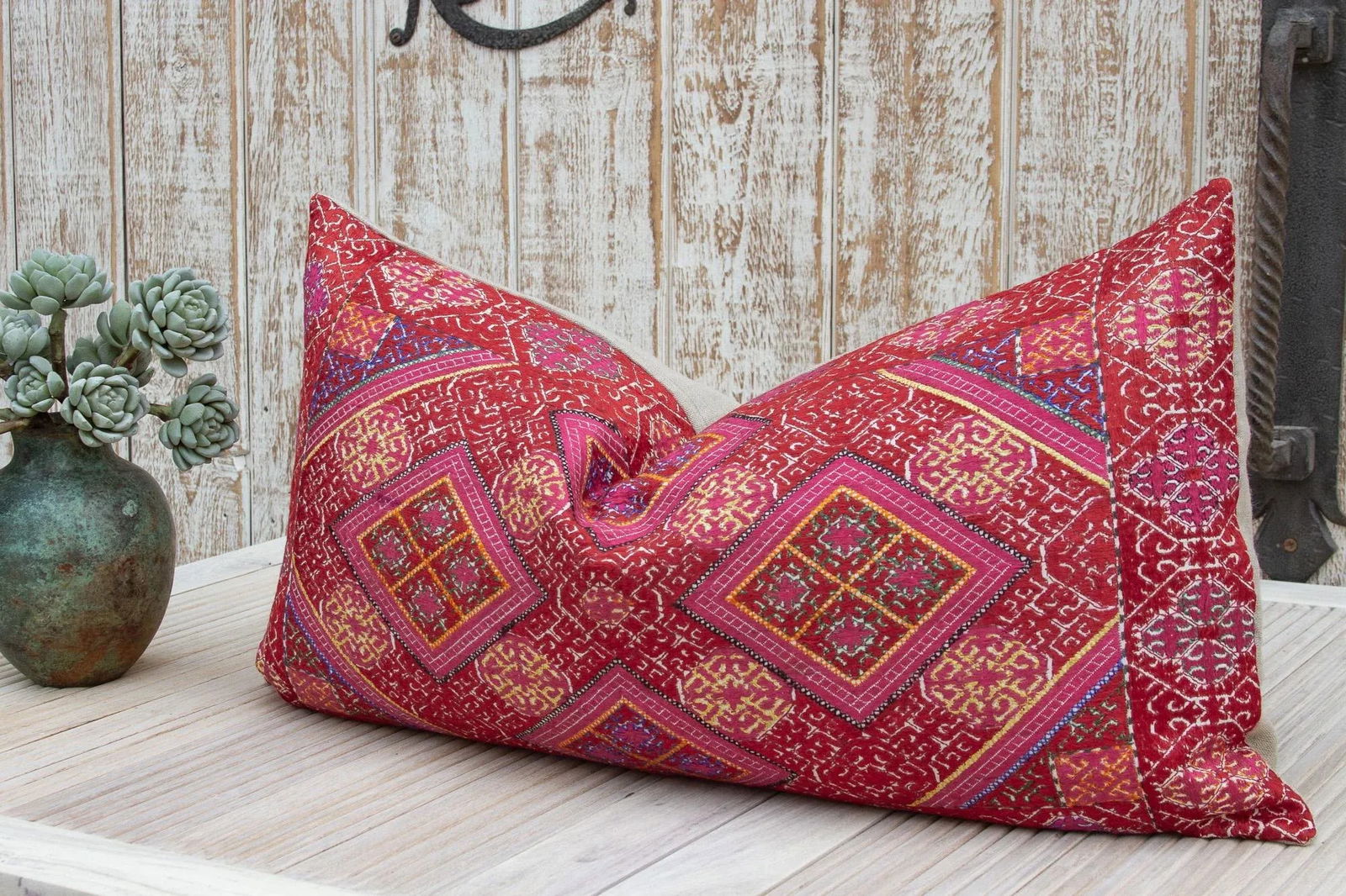 Antique Nami Sindh Silk Pillow - 3
