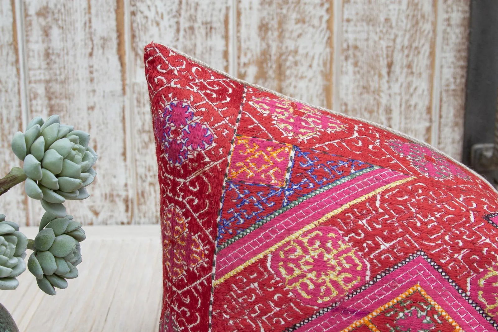 Antique Nami Sindh Silk Pillow - 4