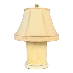 Tessellated Bone & Brass Oval Table Lamp