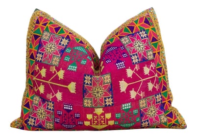 Hemani Thar Silk Embroidered Antique Pillow