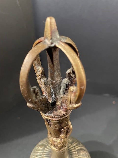 Vintage Vajrayana Buddhist Prayer Bell Tibet Nepal Bhutan - 3