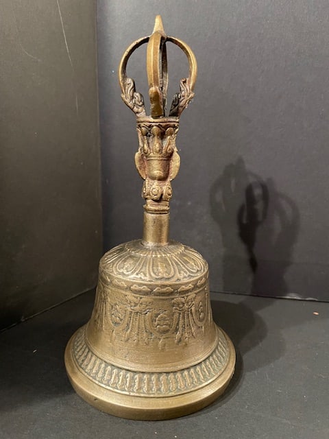 Vintage Vajrayana Buddhist Prayer Bell Tibet Nepal Bhutan - 4