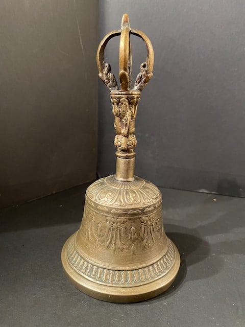 Vintage Vajrayana Buddhist Prayer Bell Tibet Nepal Bhutan - 5